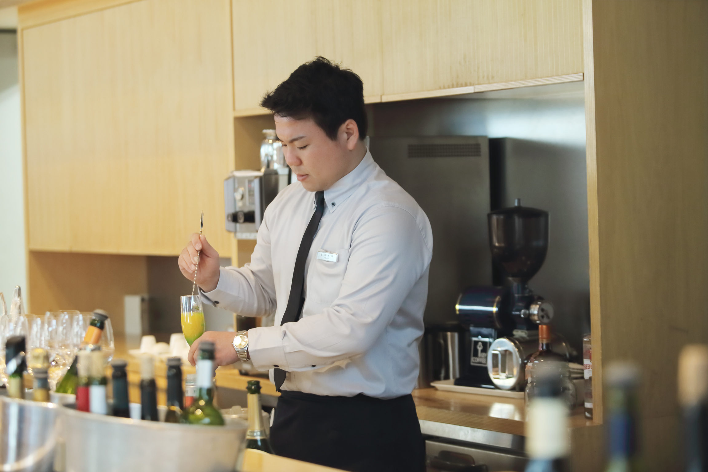 直島文化村館内スタッフの写真